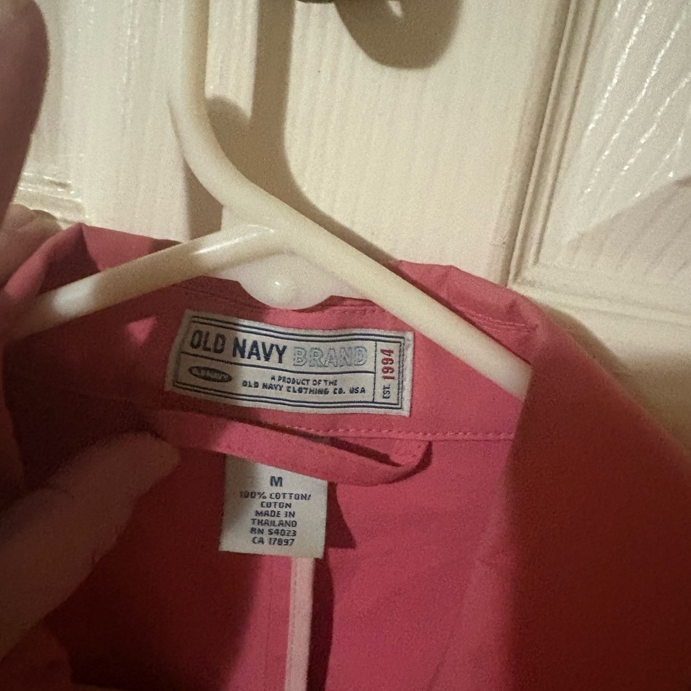Old Navy Pink Button-Up light